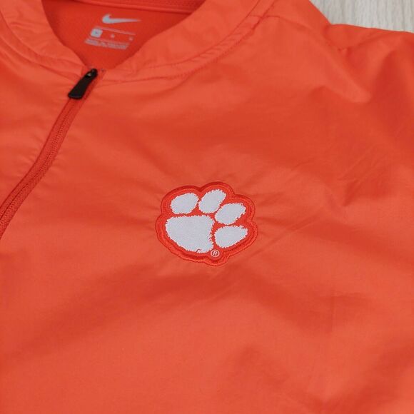 Nike Clemson Tigers 1/4 Zip Windbreaker Pullover Jacket Mens Medium Orange Vent - Picture 4 of 10